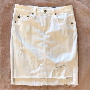 AG White Jean Skirt